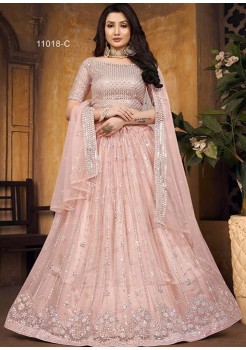 Pink Satin Exclusive Lehenga